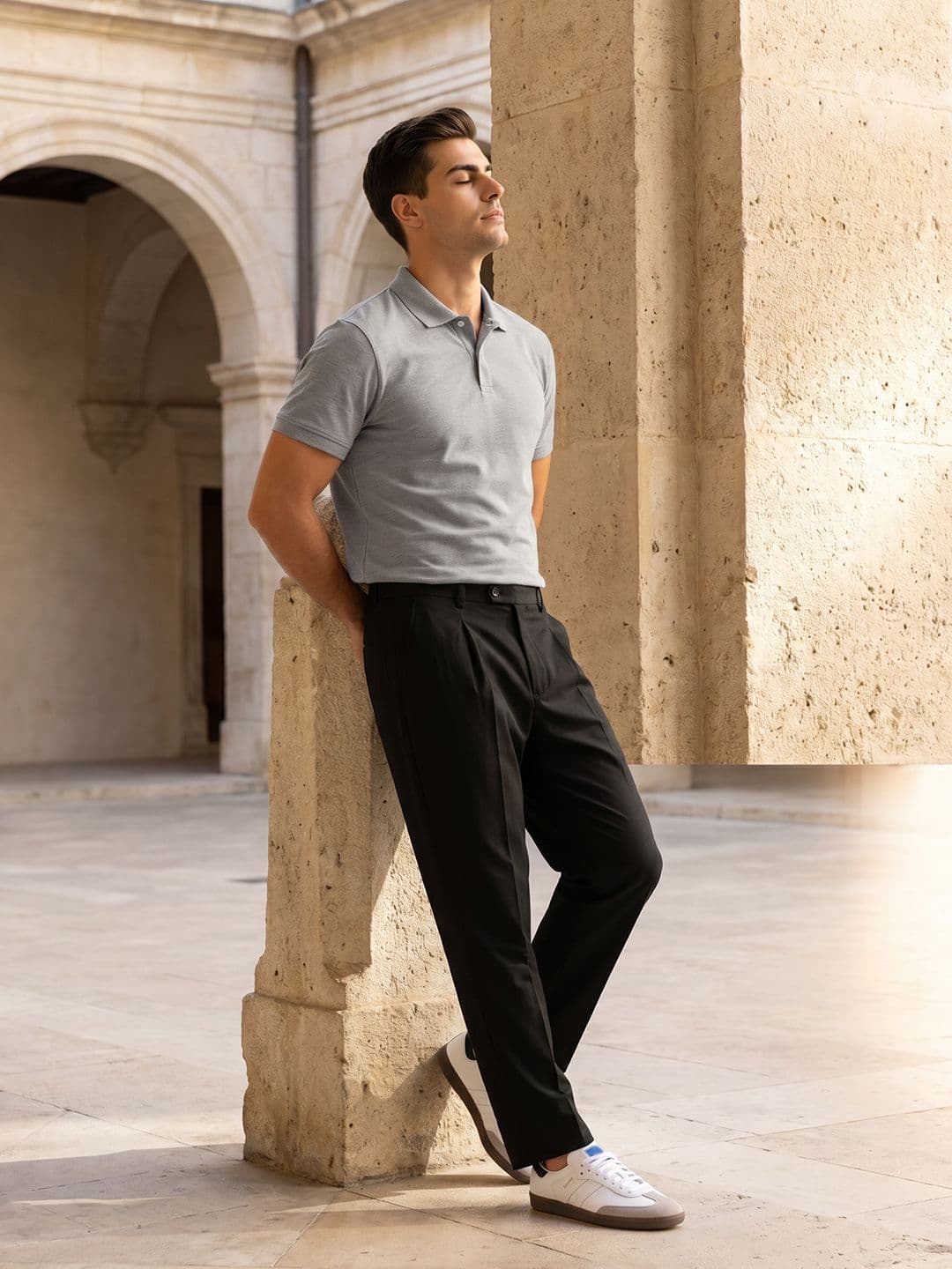 encore by INVICTUS Men Easy Wash Pleated Trousers - view 1