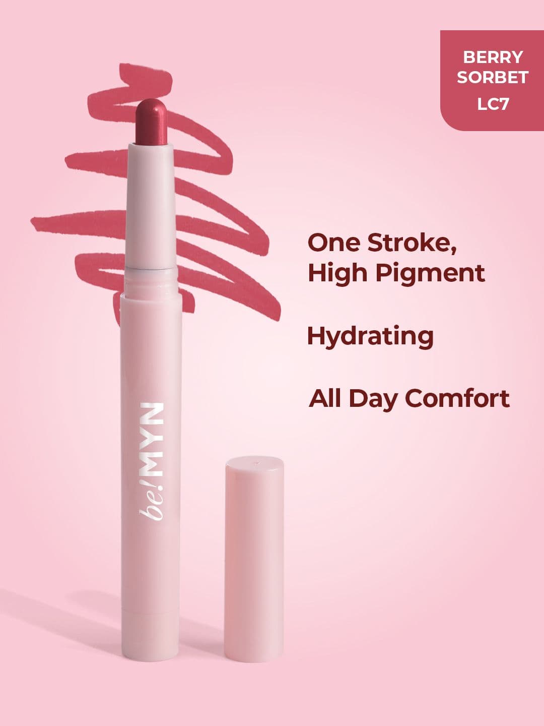 Be!MYN Locked & Loaded Matte Lip Crayon - Berry Sorbet LC7 - view 1