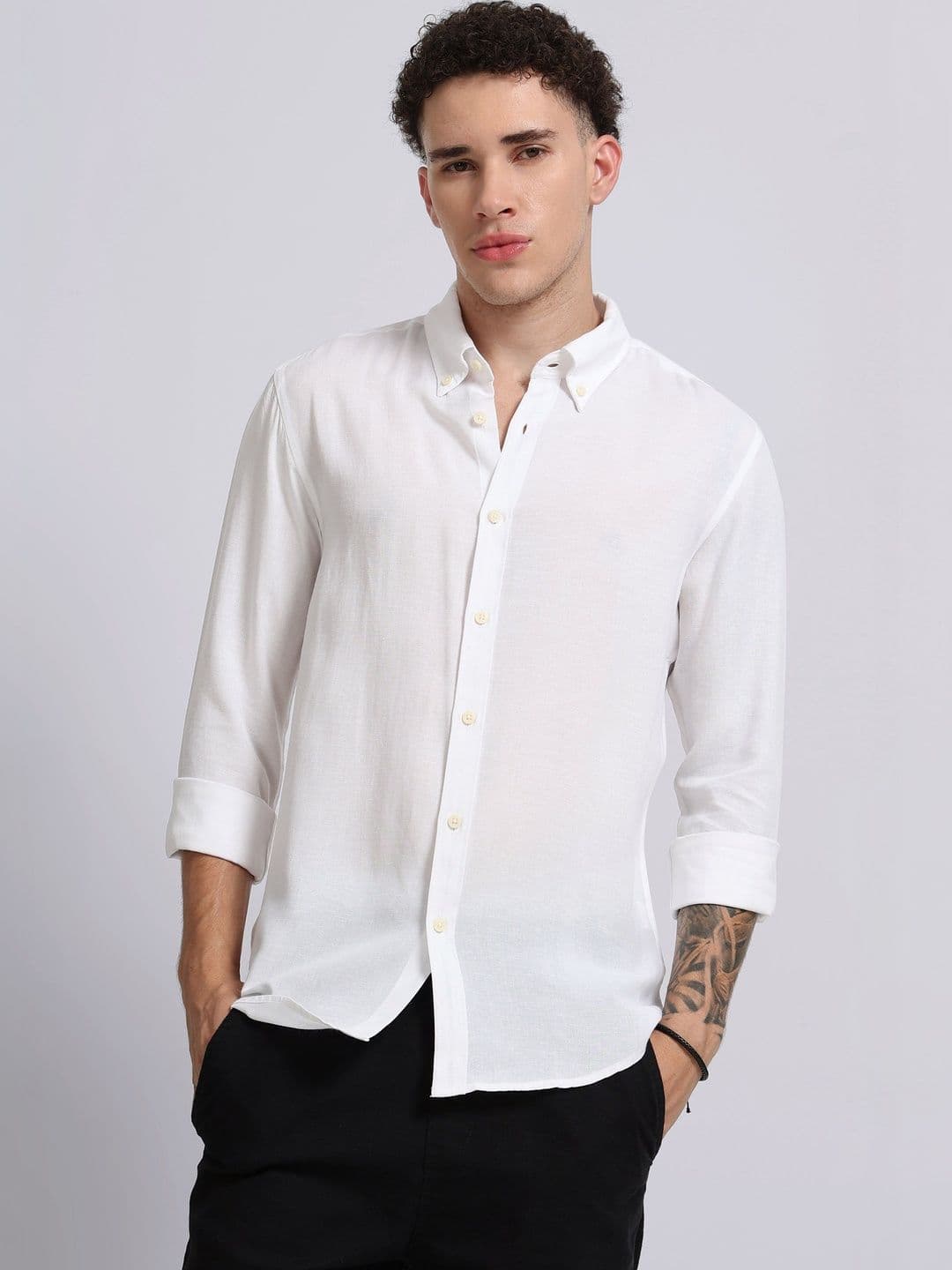 Blu MNKY Men Classic Slim Fit Casual Shirt - view 1