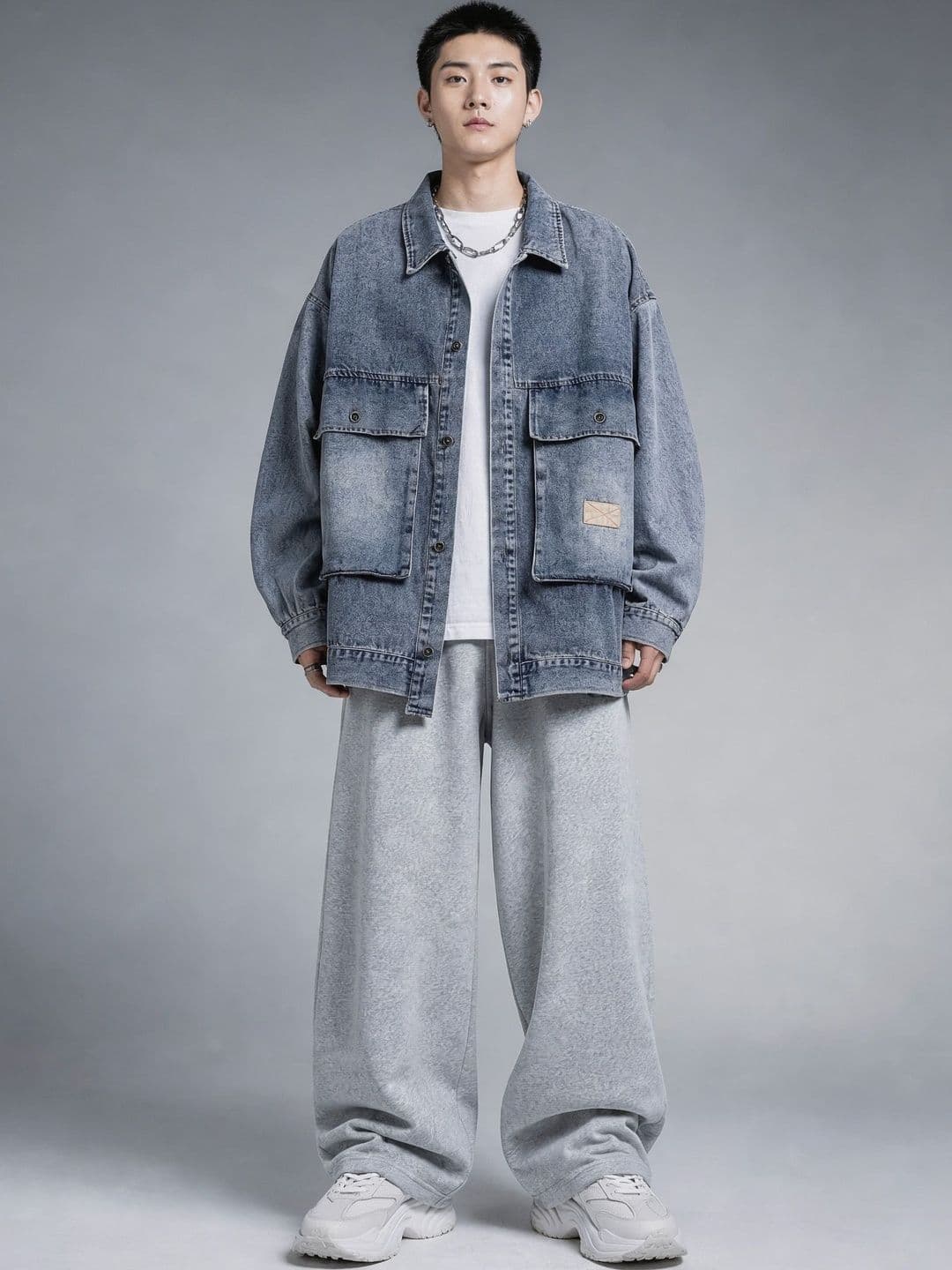 ATELIER REBEL Men Washed Outdoor Denim Jacket - view 1