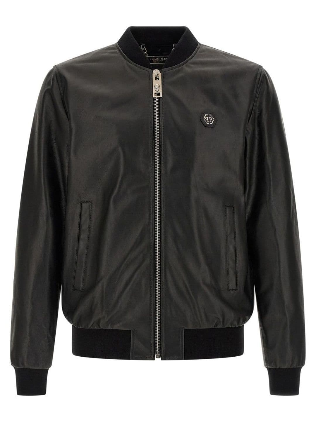 PHILIPP PLEIN Black Logo Bomber Jacket - view 1