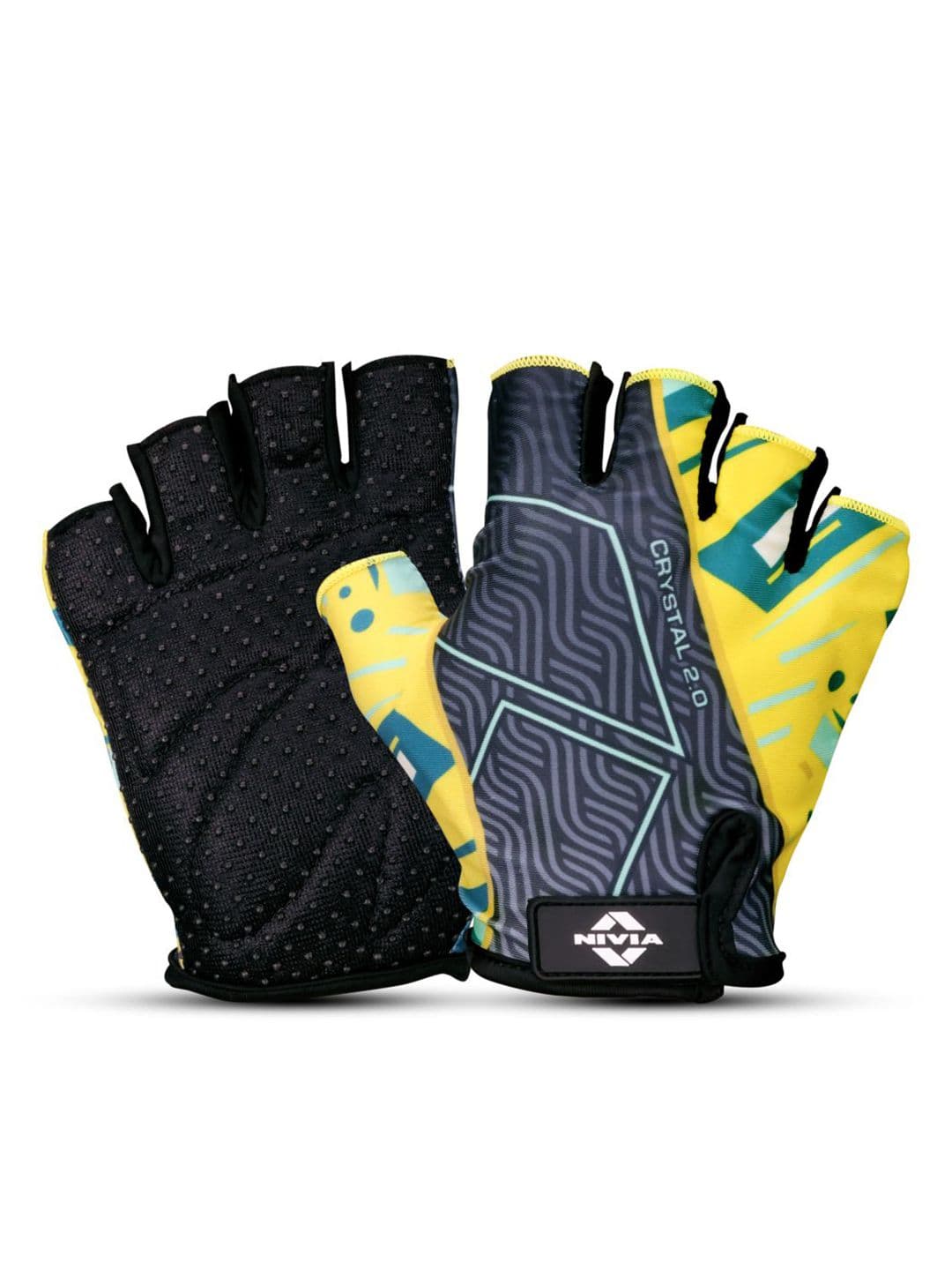 NIVIA Unisex Black & Yellow Fitness Gloves - view 1