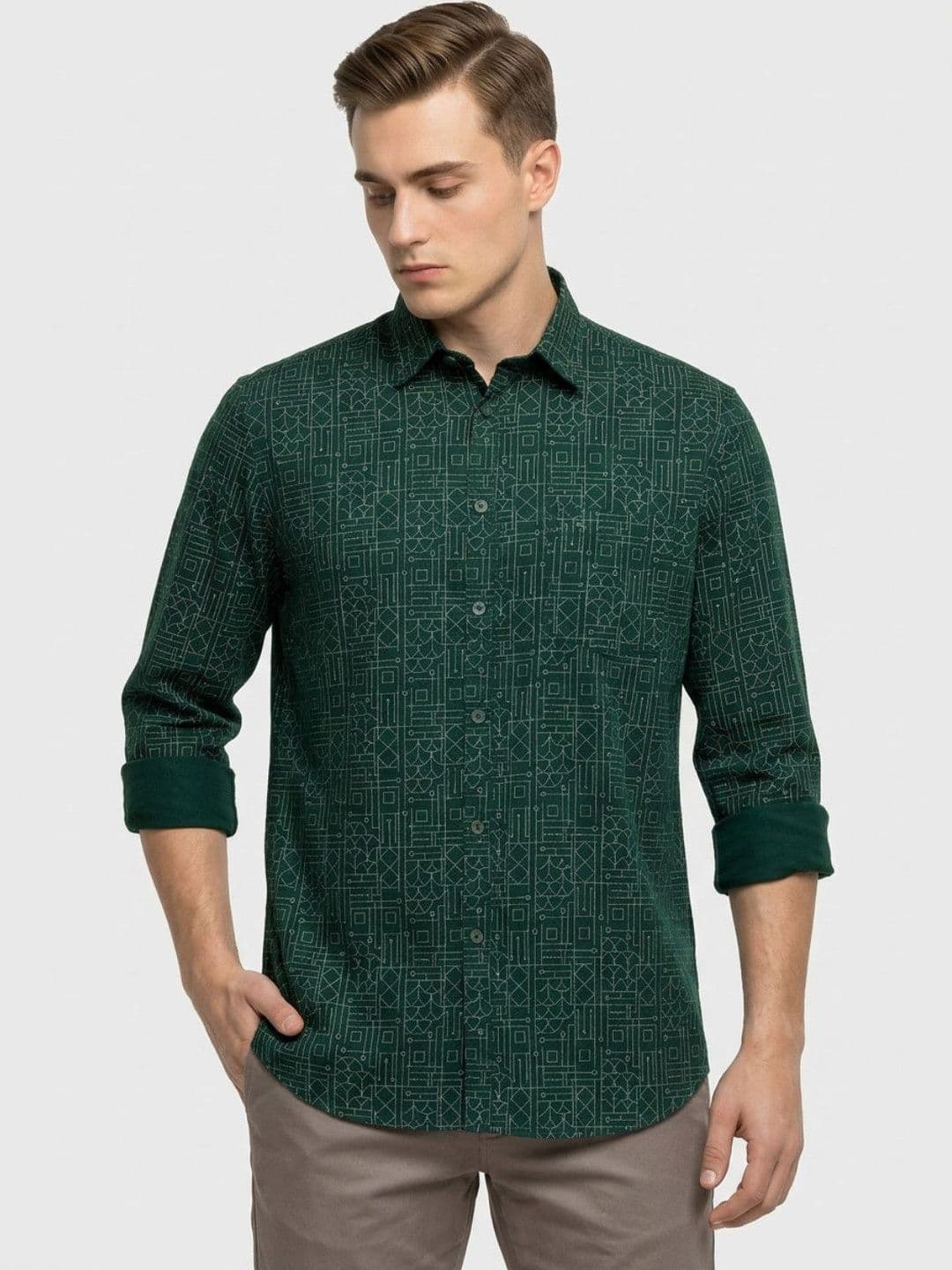 Parx Men Slim Fit Printed Casual Shirt - view 1