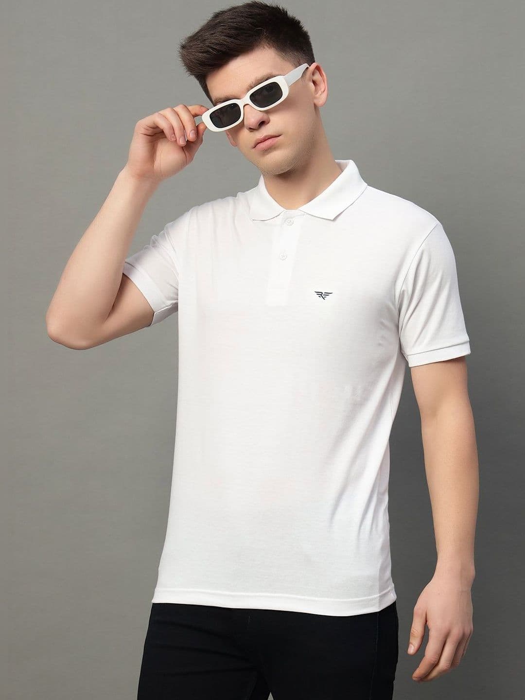 XYRIS Men Brand Logo Polo Collar T-shirt - view 1
