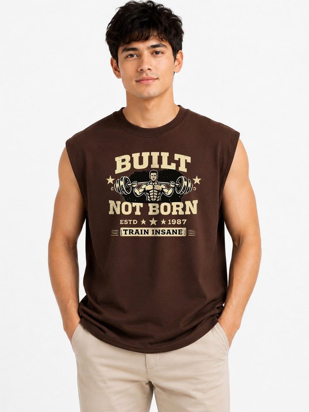 Moda Rapido Printed Cotton Gym Vest - view 1