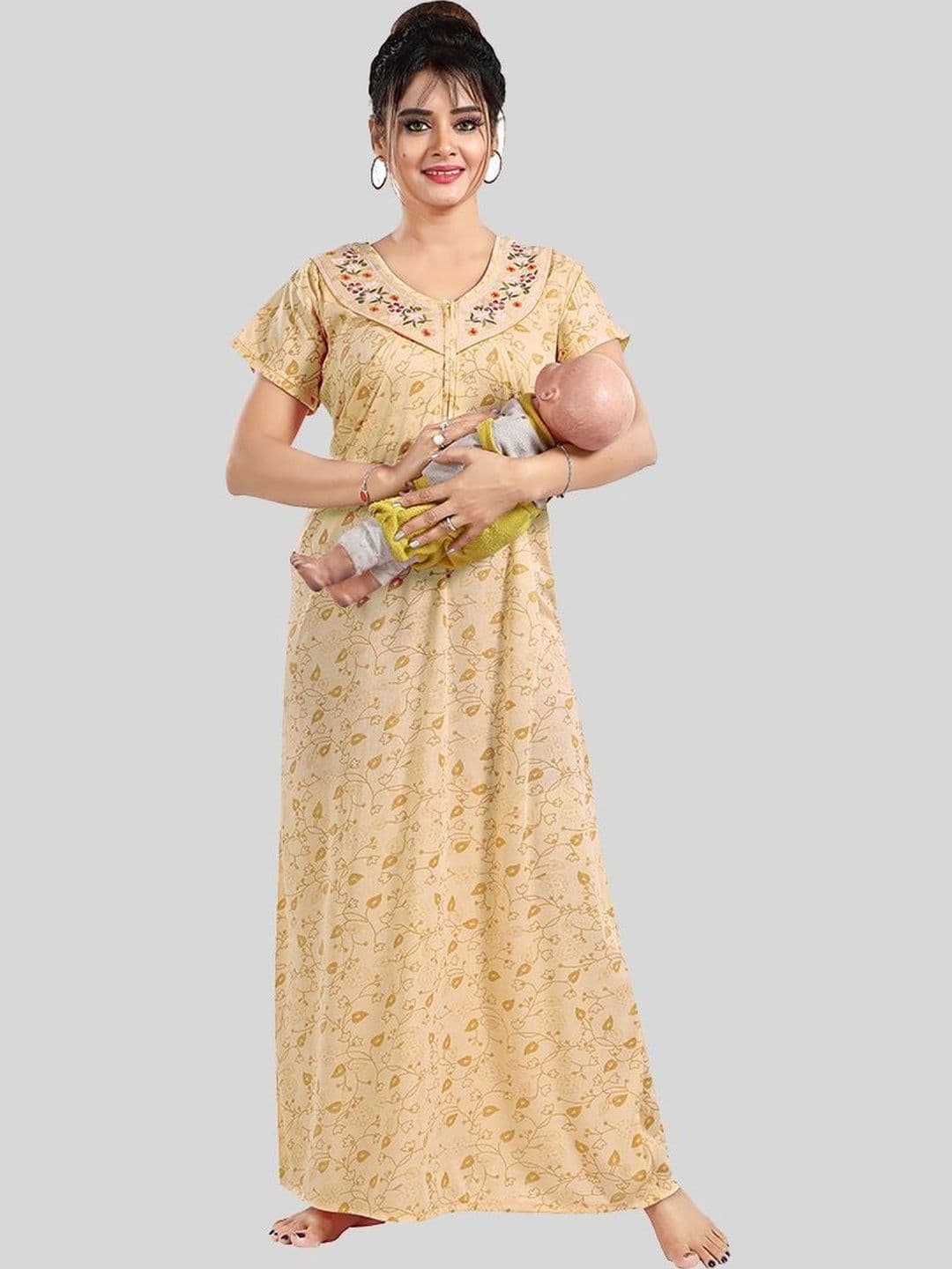 Gutthi Printed Maxi Nightdress - view 1