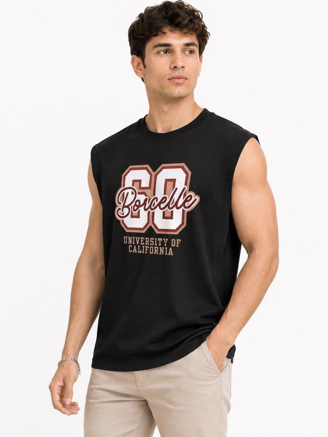 Moda Rapido Printed Cotton Gym Vest - view 1
