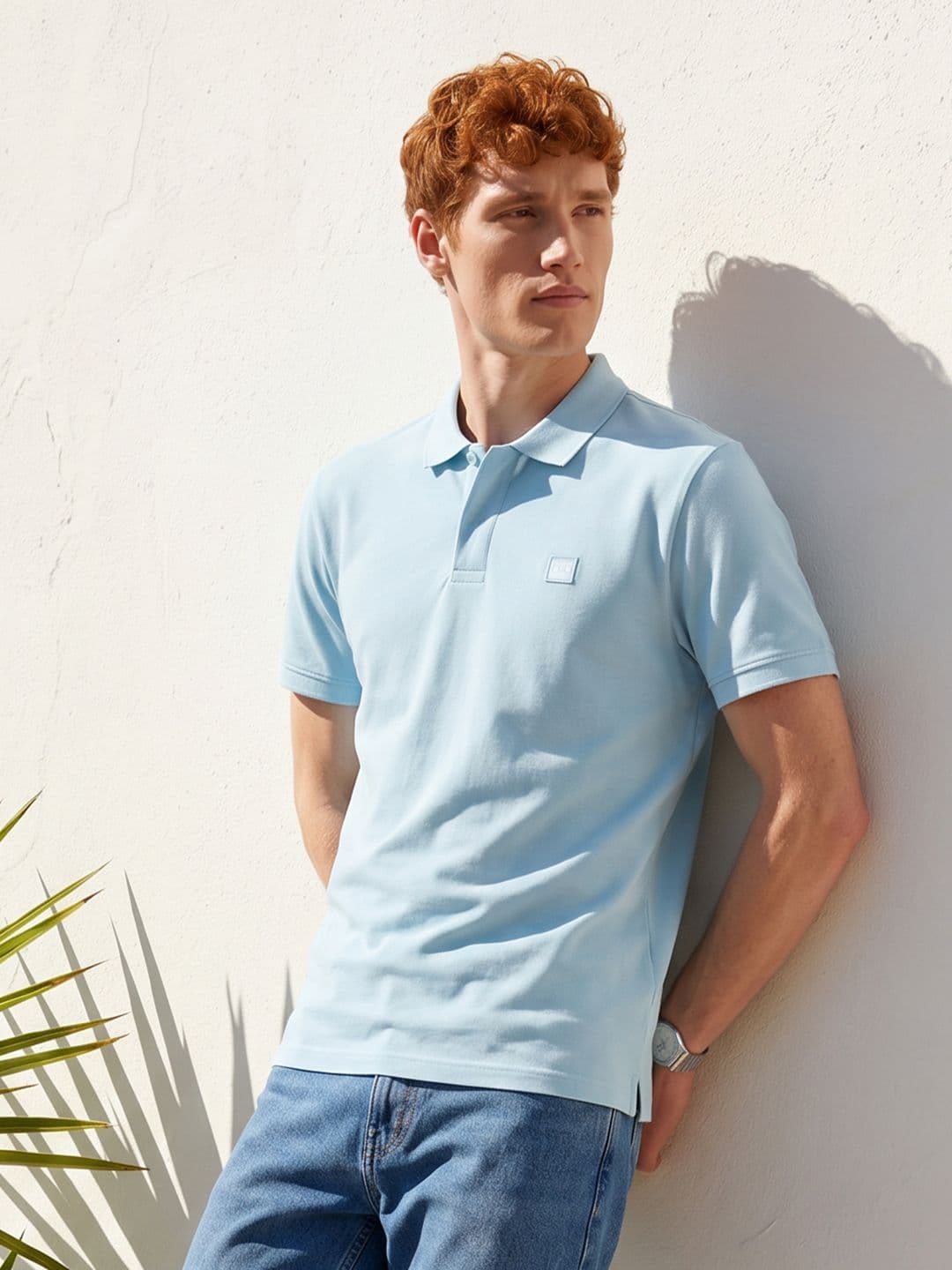 Mast & Harbour Polo Collar Pure Cotton T-shirt - view 1