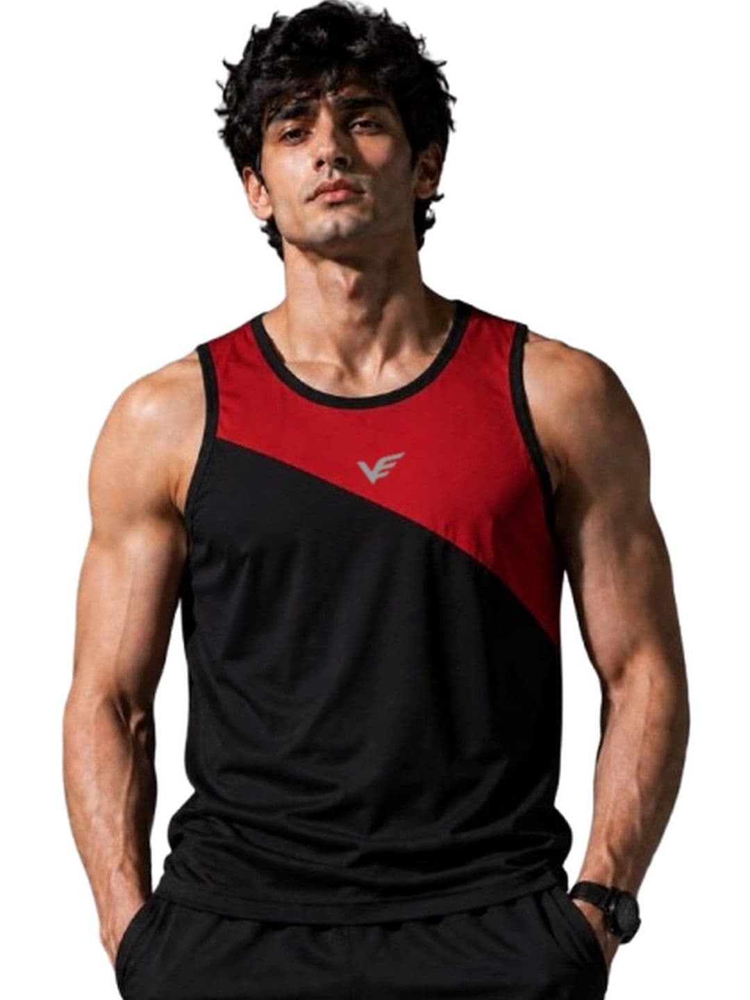 VTSPORTS Colourblocked Gym Vest - view 1