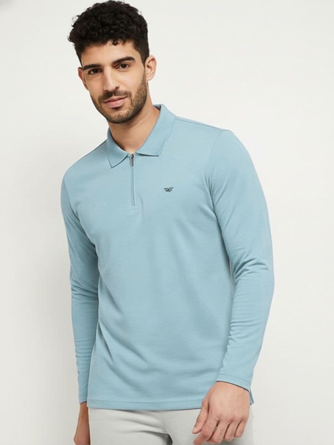 XYRIS Men Brand Logo Polo Collar T-shirt - view 1