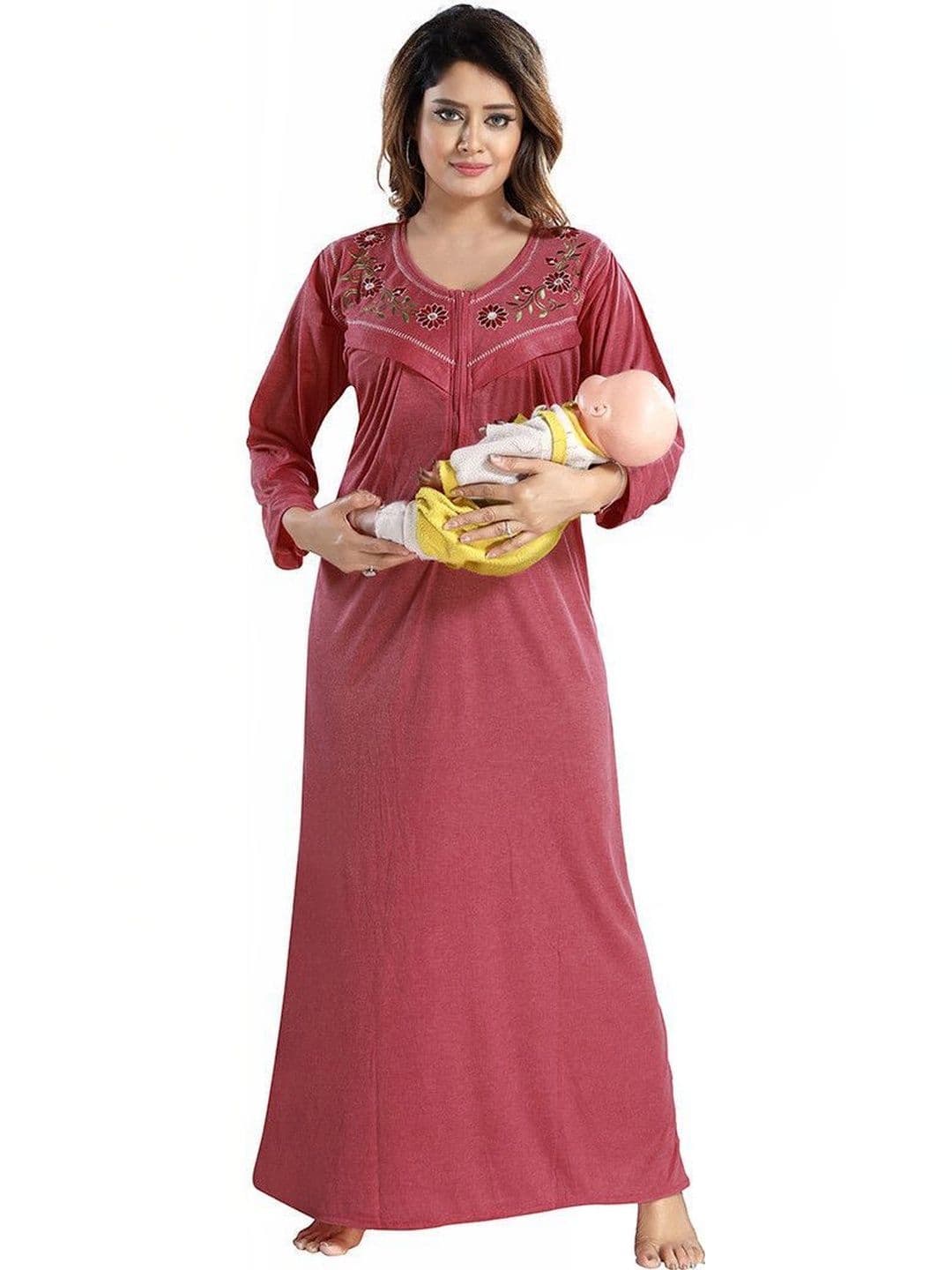 Gutthi Embroidered Maxi Nightdress - view 1