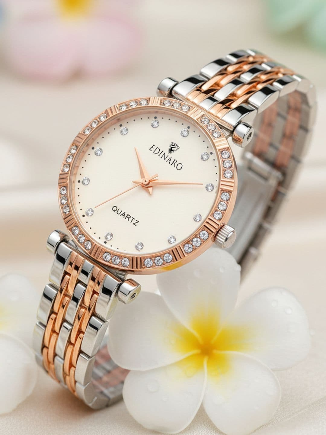EDINARO Girls Stainless Steel Bracelet Style Straps Analogue Watch ED-2098W - view 1