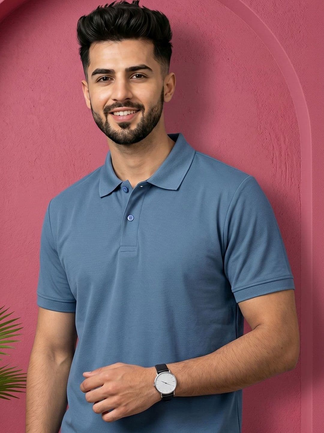 Mast & Harbour Men Polo Collar T-shirt - view 1