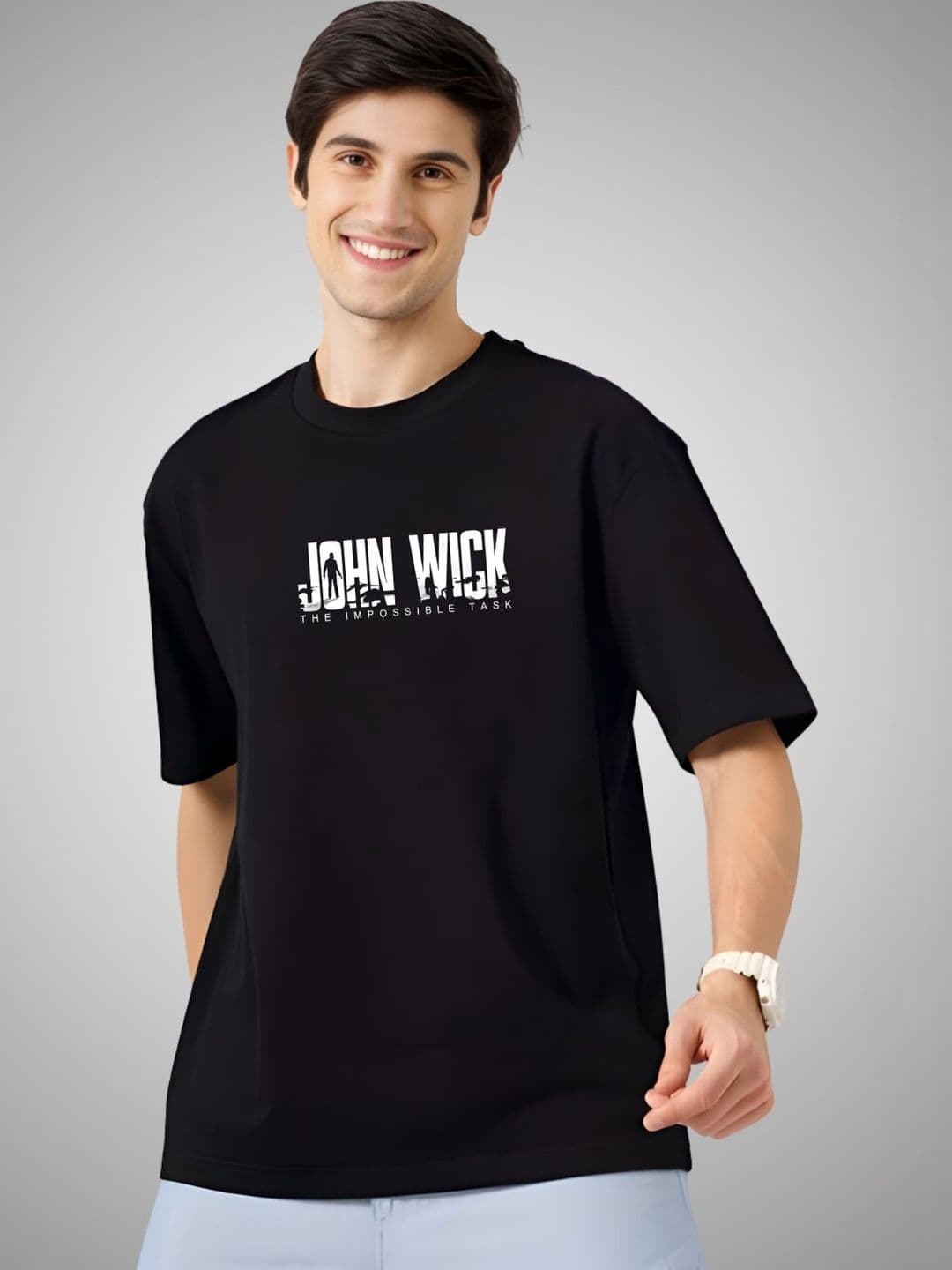 INDIKNIT Men Typography Printed T-shirt - view 1