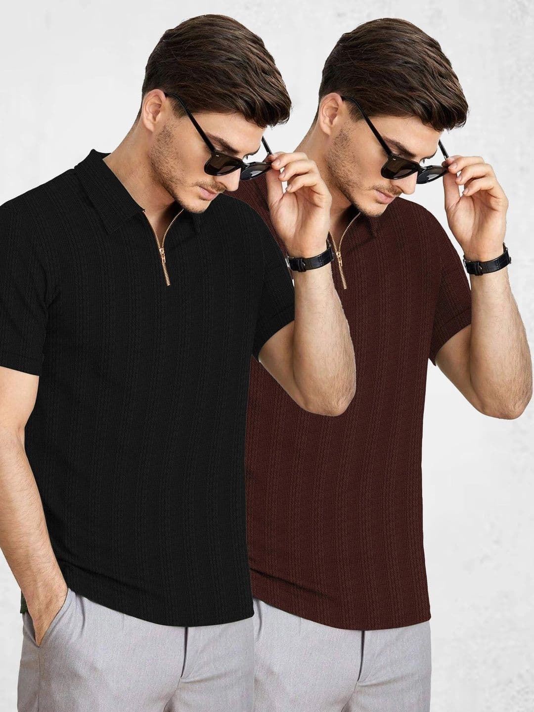 COMBRAIDED Men Polo Collar T-shirt - view 1