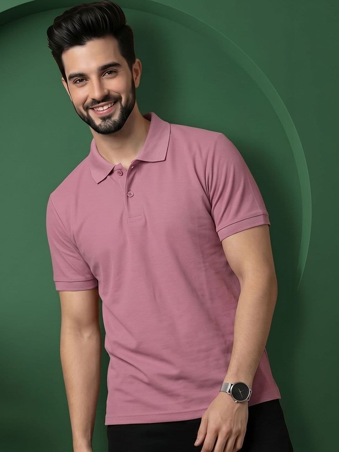 TRIUS Men Polo Collar T-shirt - view 1