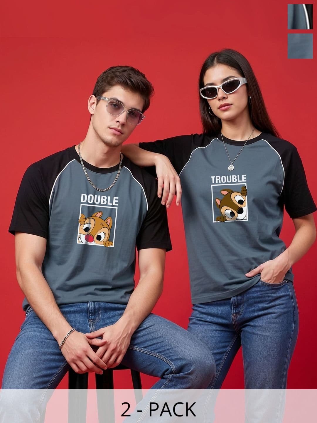 BAESD Unisex 2 Printed Twistform Pockets T-shirt - view 1