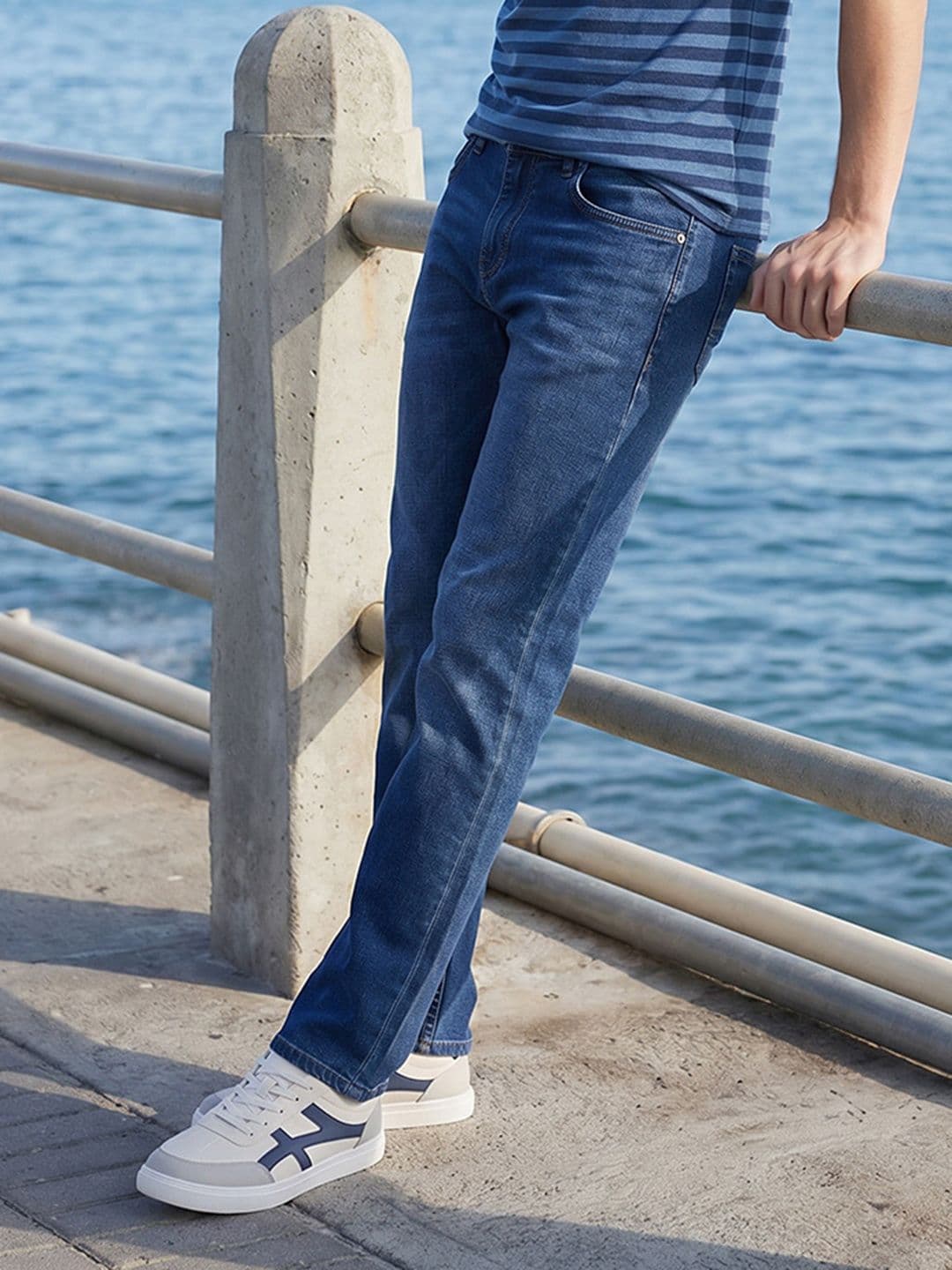 Nautica Men Slim Fit Light Fade Stretchable Jeans - view 1