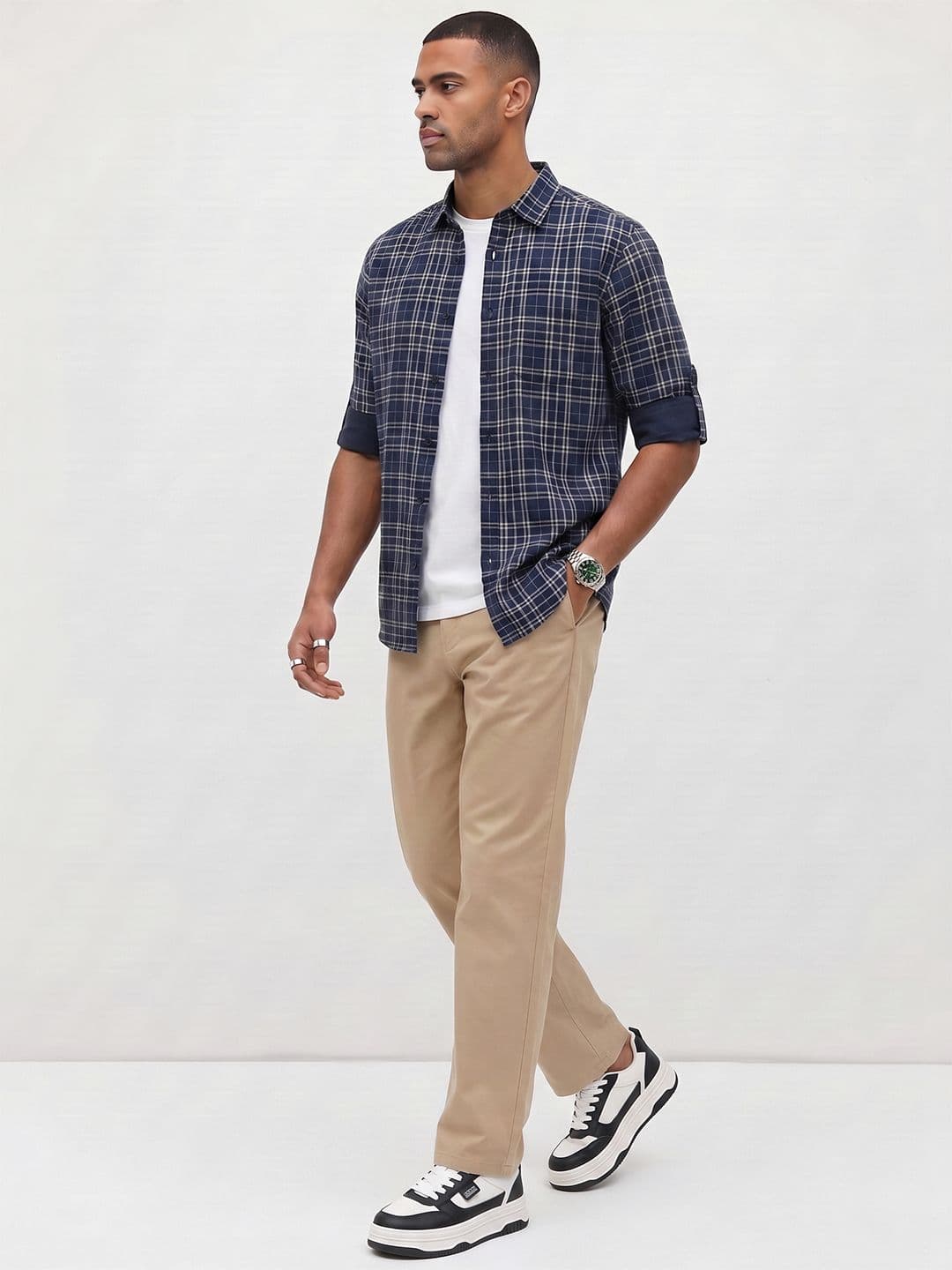 The Roadster Life Co. Checked Pure Cotton Casual Shirt - view 1