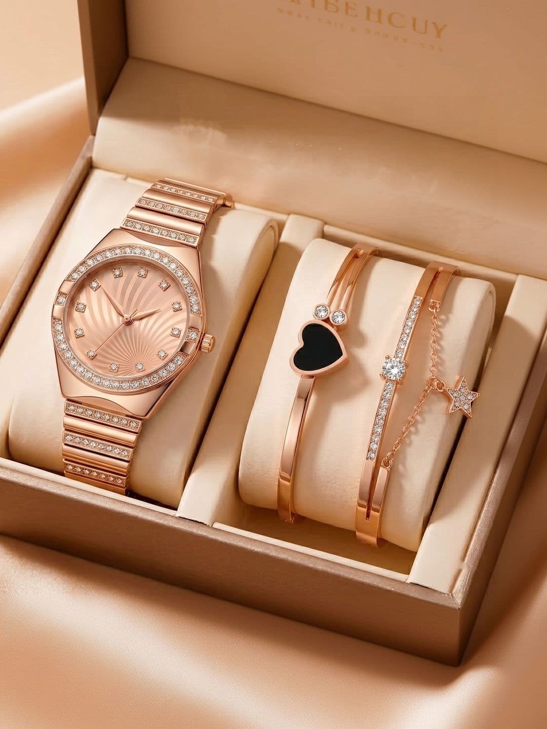 WATCHSTAR Women Dial & Stainless Steel Bracelet Style Straps Analogue Watch Wristy Copper&2 bracelet - view 1