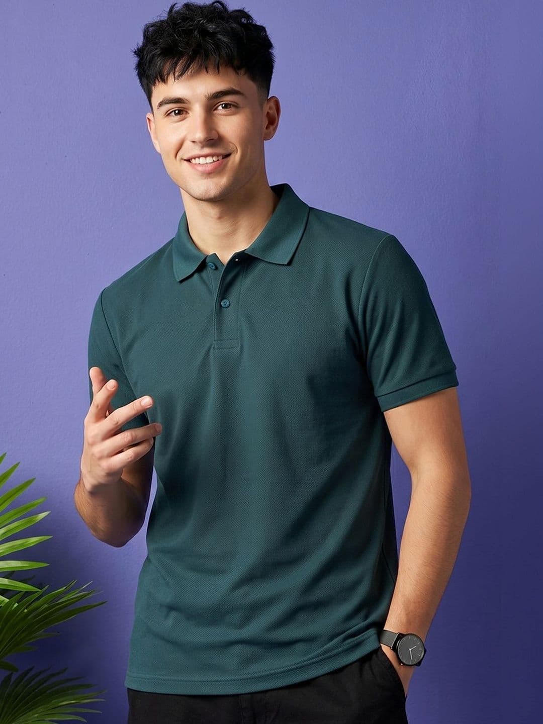 HERE&NOW Men Polo Collar T-shirt - view 1
