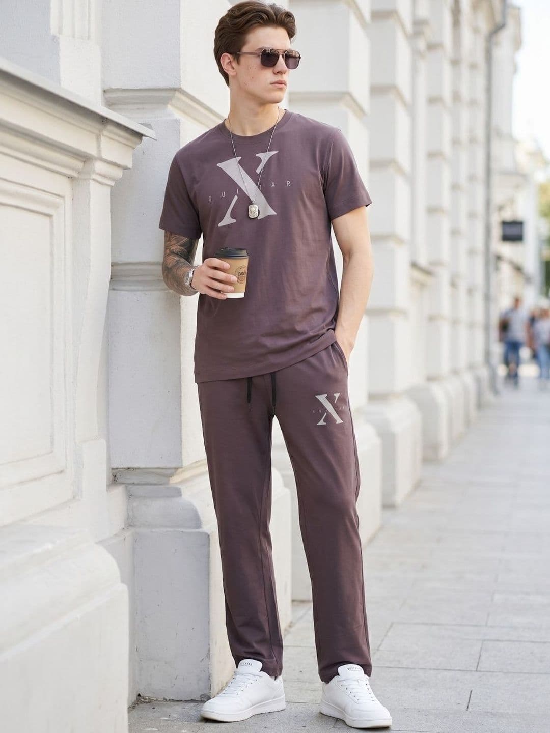 WEET Men Pure Cotton Round Neck Night suits - view 1