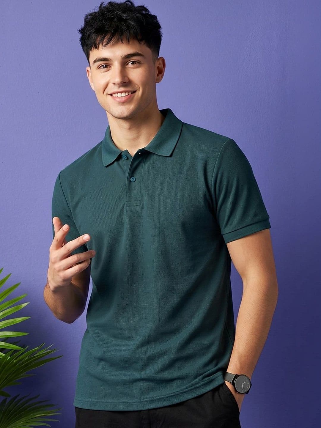 HERE&NOW Men Polo Collar T-shirt - view 1