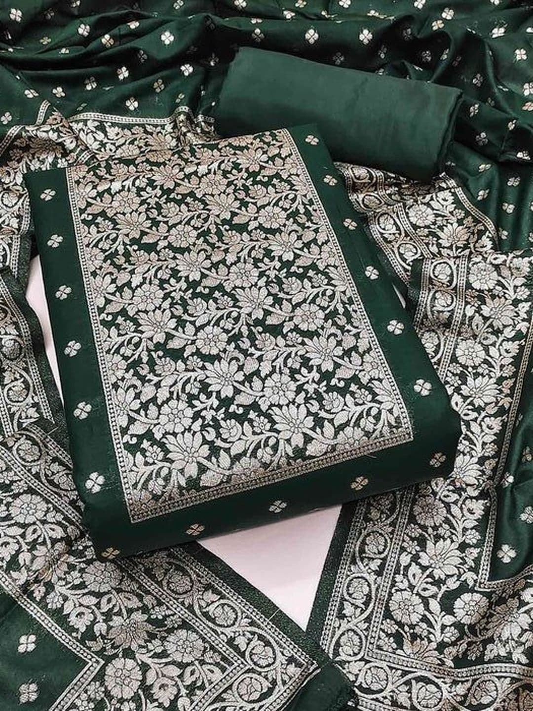 Dhaaga Ghar Art Silk Unstitched Dress Material - view 1