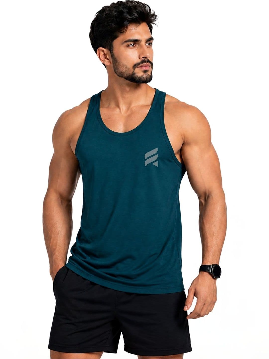 3Colors Printed Gym Vest - view 1