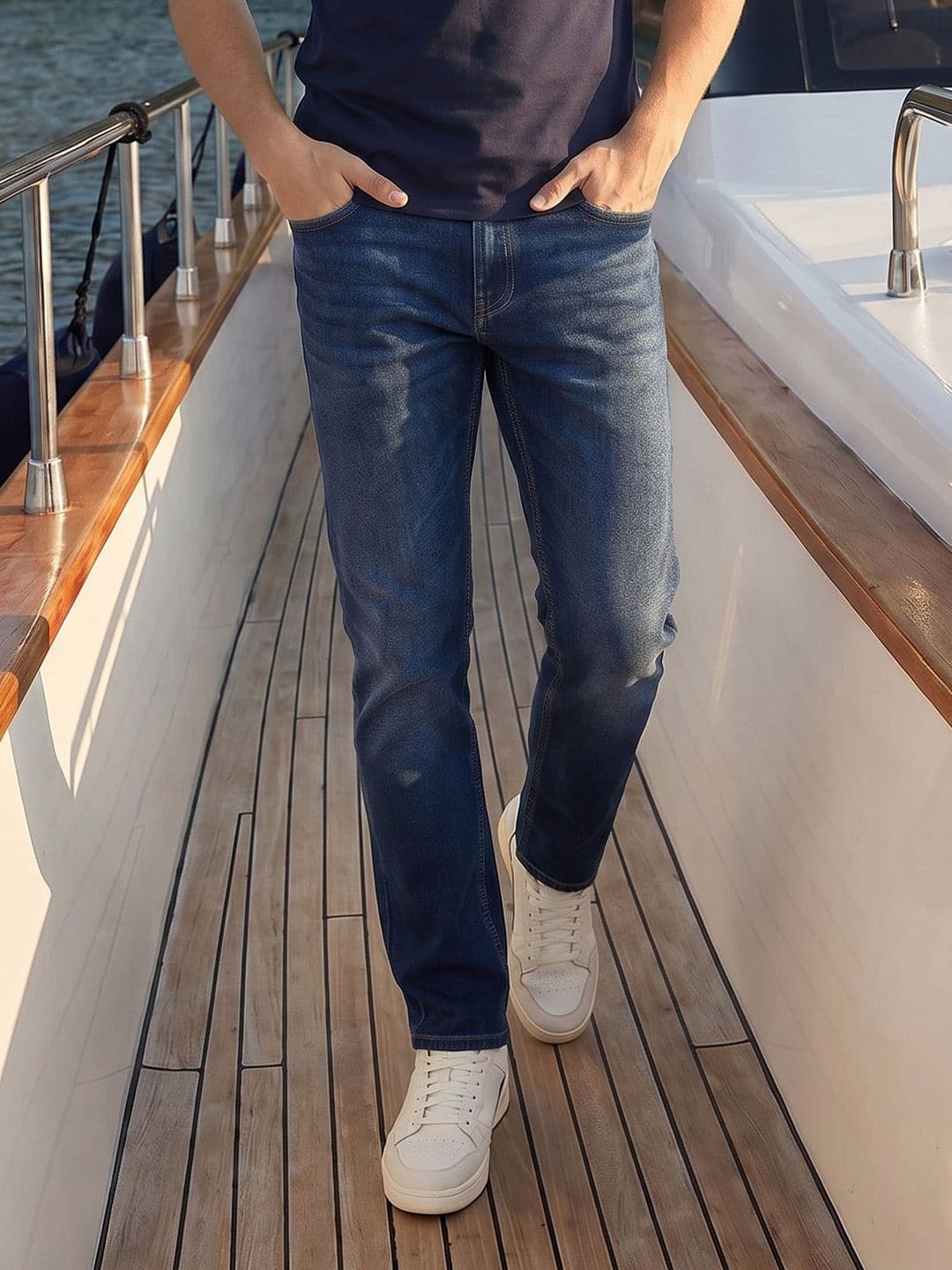 Nautica Men Slim Fit Light Fade Stretchable Jeans - view 1