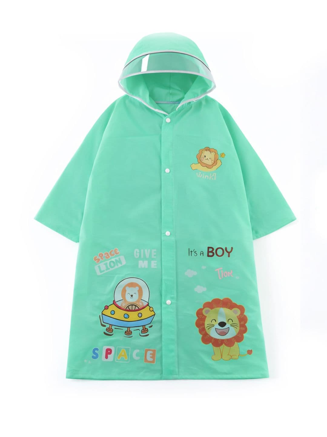 Bold N Elegant Printed Hooded Rain Jacket - view 1