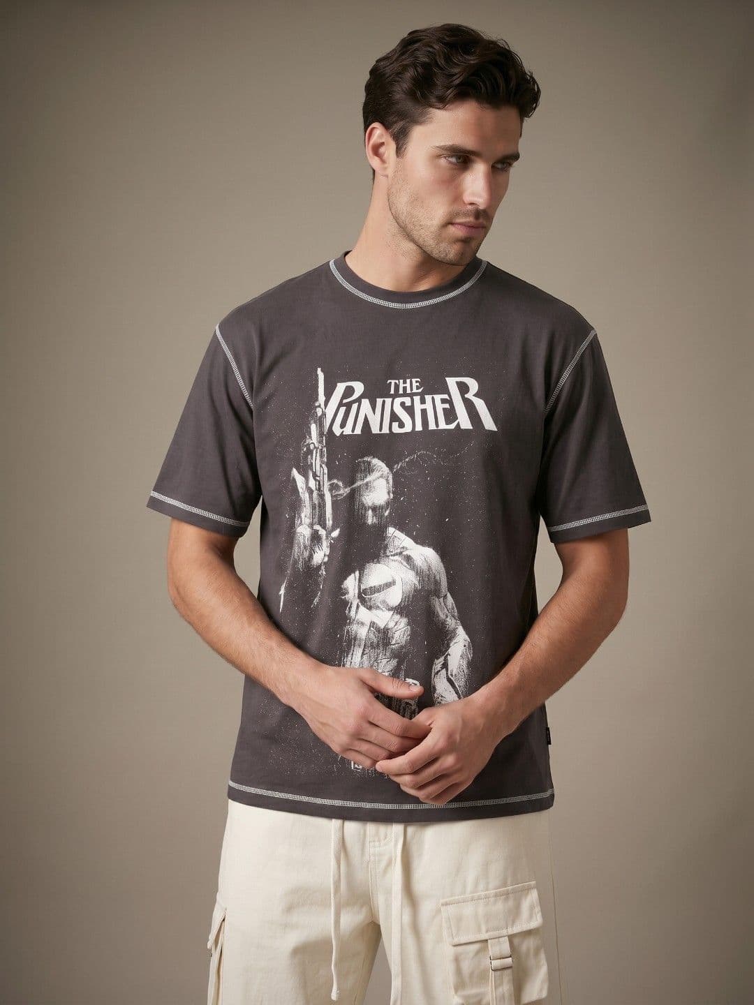 glitchez The Punisher Printed Relaxed Fit T-shirt - view 1