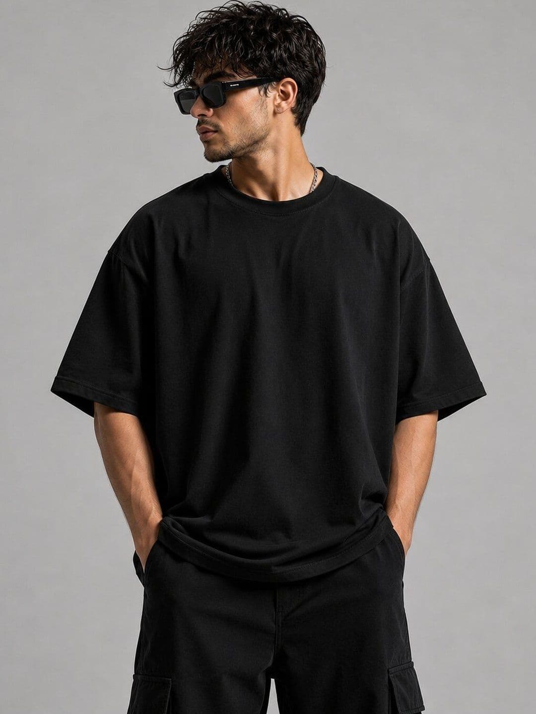 HERE&NOW Men Printed Drop-Shoulder Sleeves T-shirt - view 1