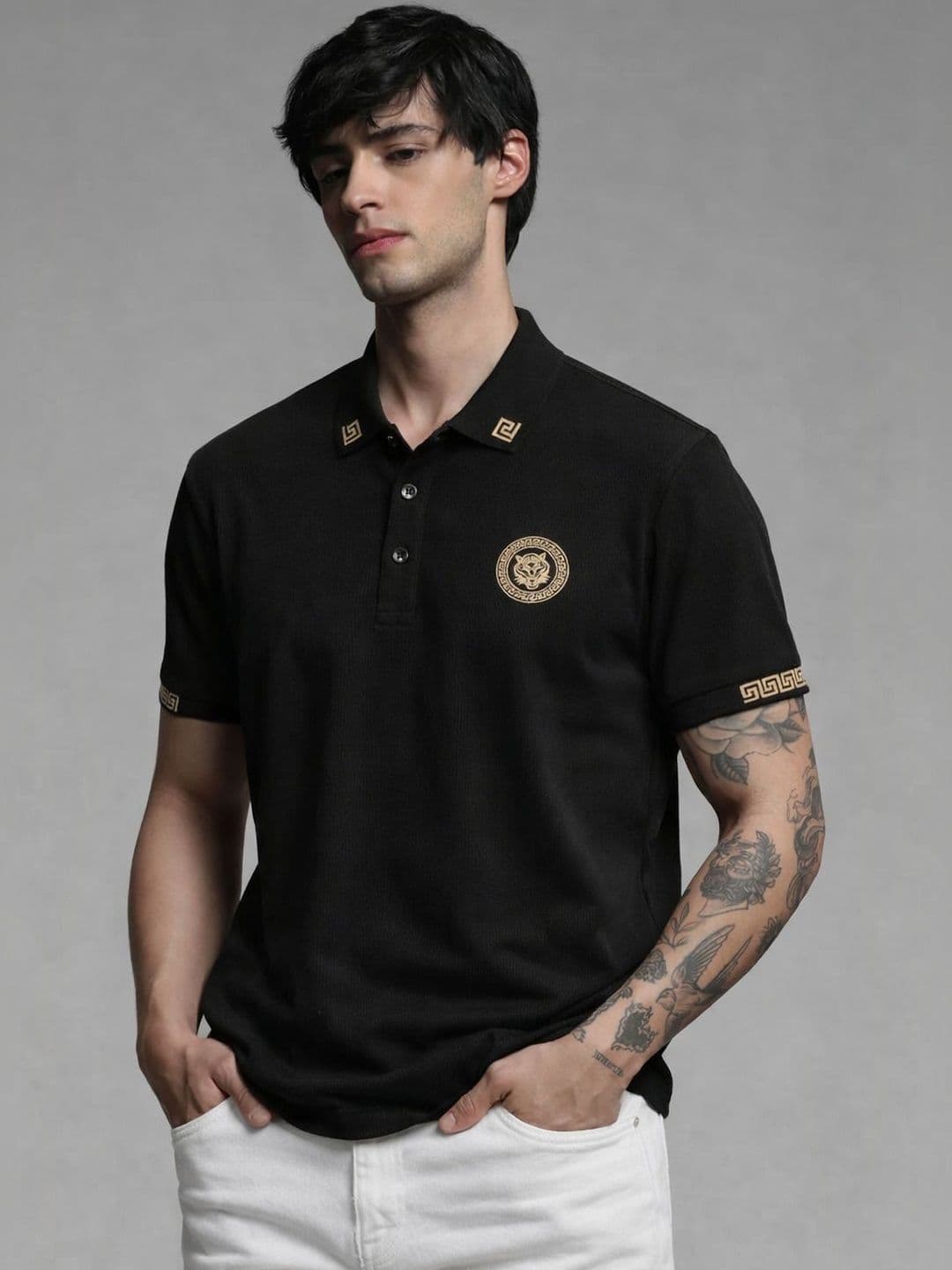 COMBRAIDED Men Polo Collar T-shirt - view 1