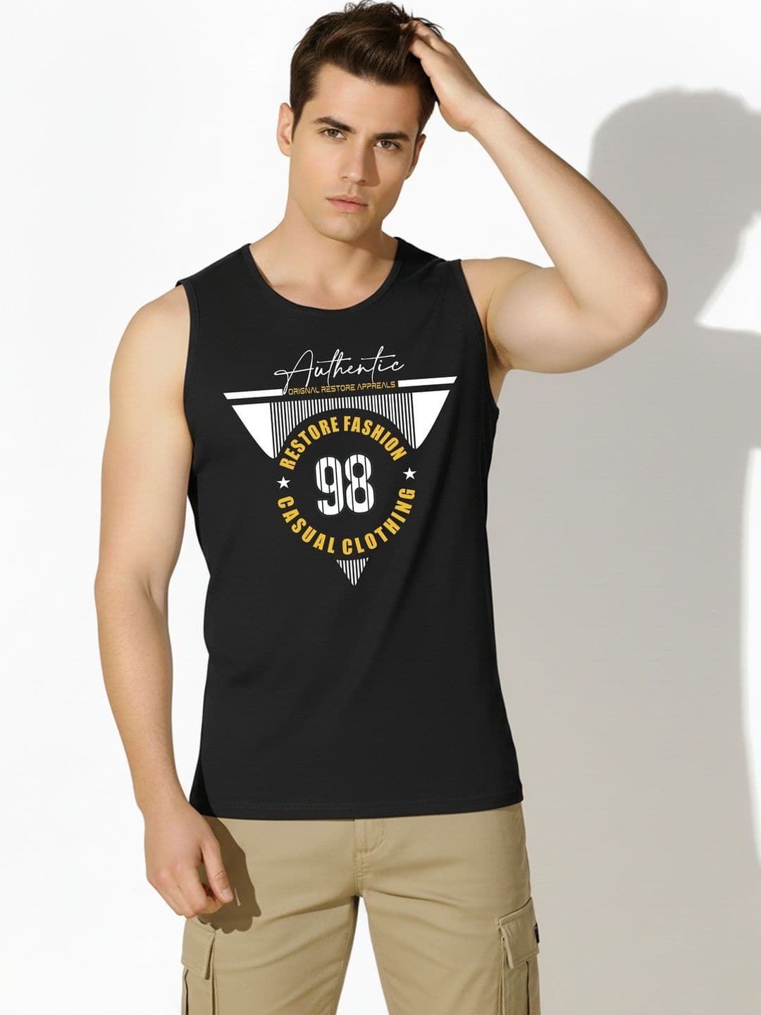 SKY HARBOAR Printed Cotton Tank - view 1