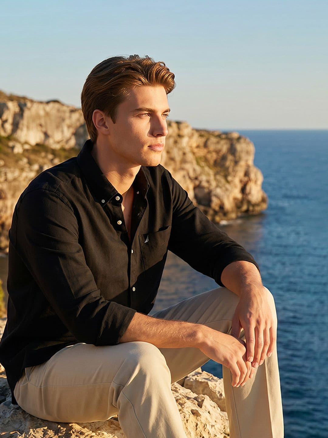 Nautica Spread Collar Casual Shirt - view 1