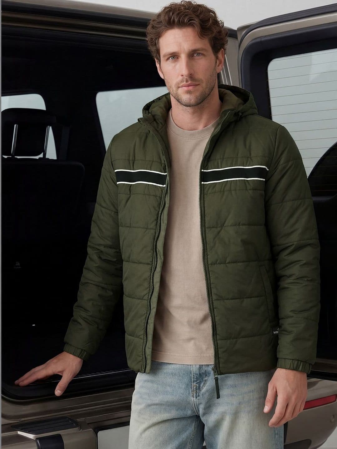WROGN Men Colourblocked Lightweight Puffer Jacket - view 1