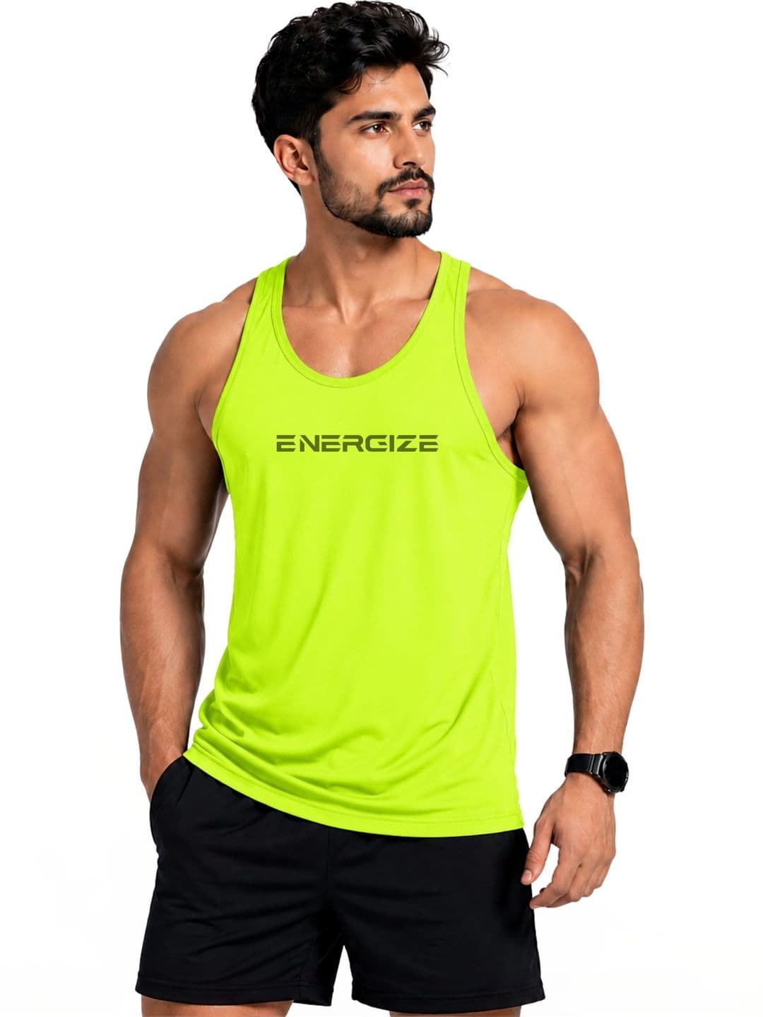 3Colors Printed Gym Vest - view 1