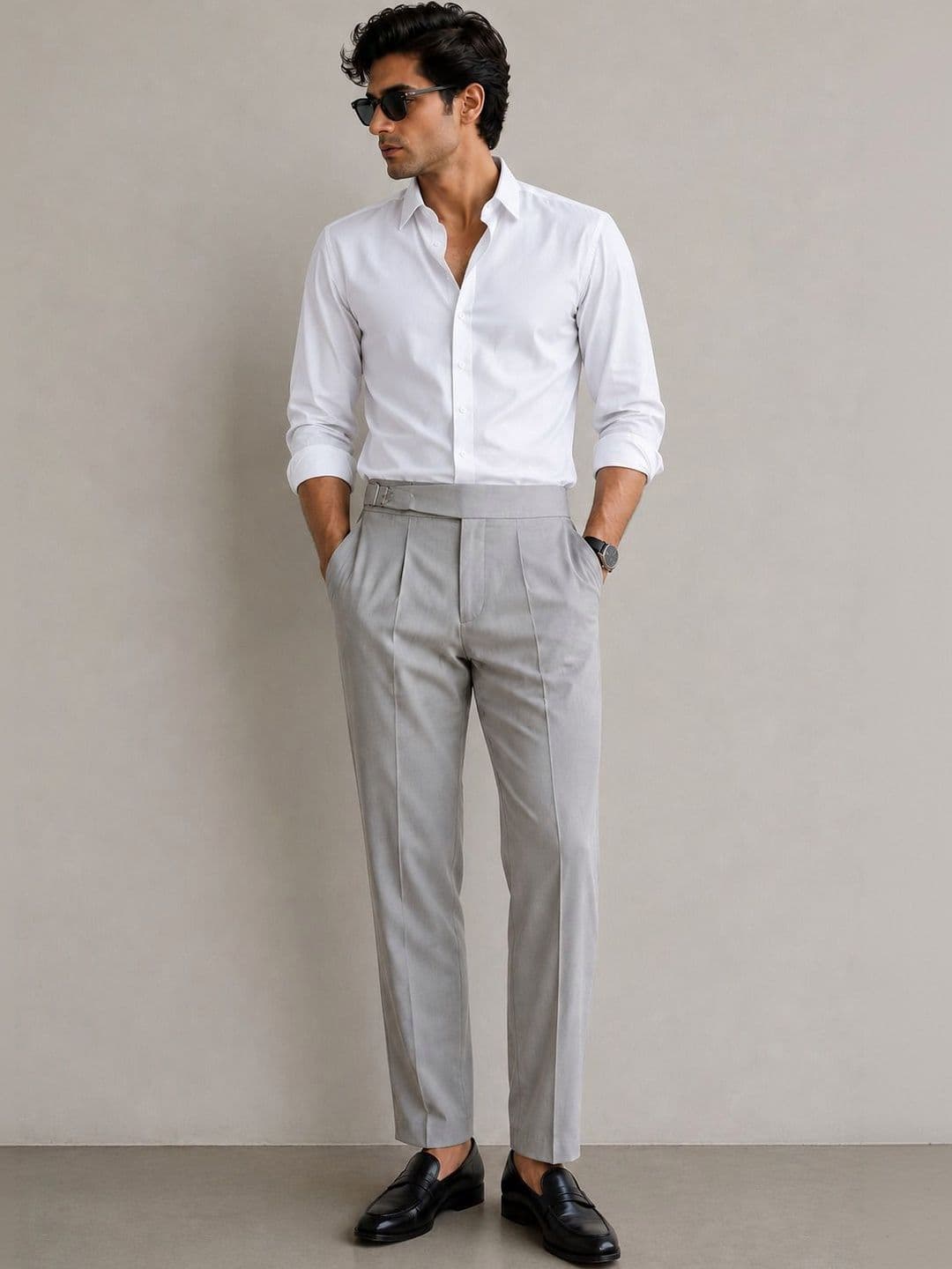 Kotty Men Gurkha Pants Style Straight Fit Pleated Pants - view 1