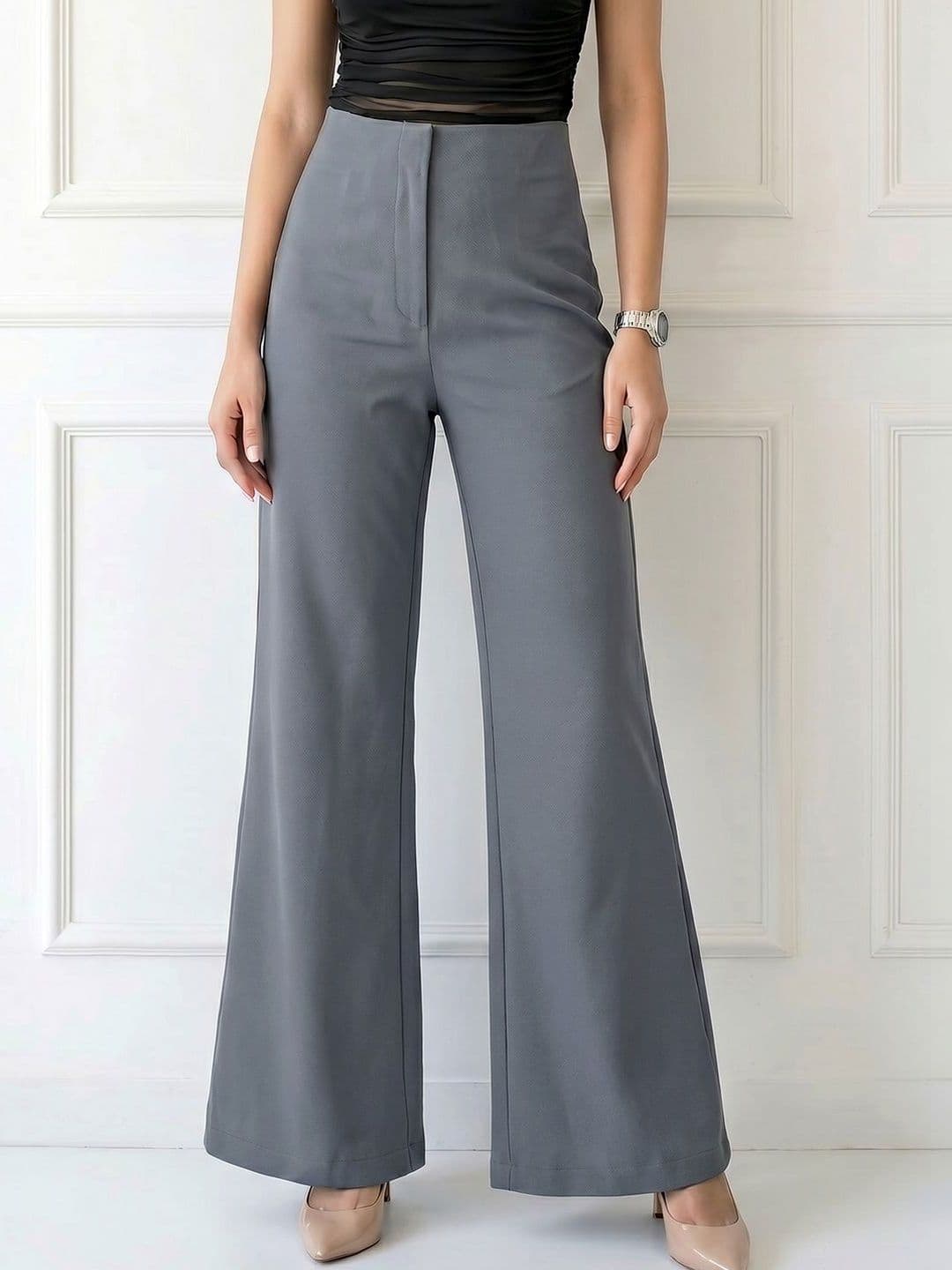 ADDYVERO Women Loose Fit High-Rise Wrinkle Free No Fly Trousers - view 1
