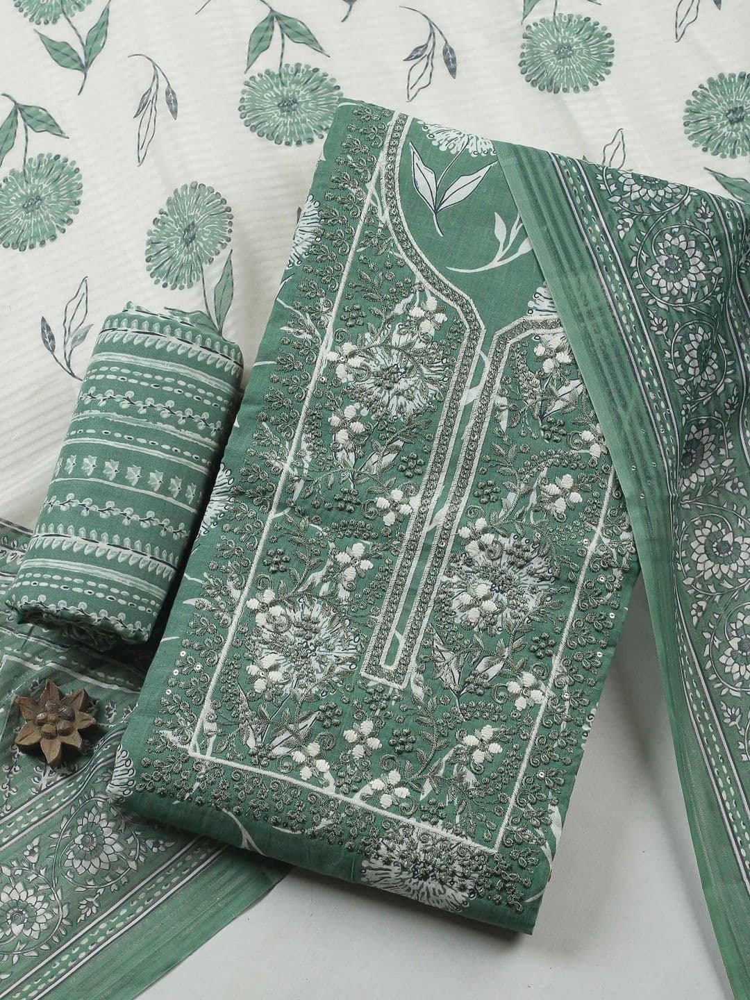 Meena Bazaar Printed Unstitched Dress Material - view 1