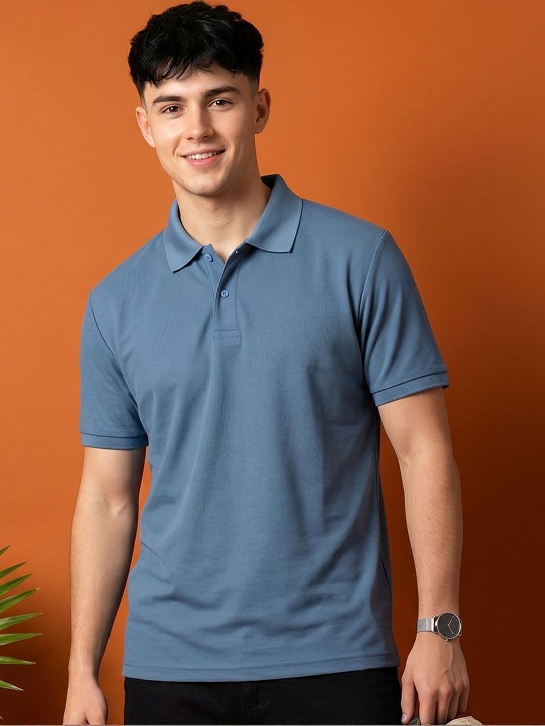 HERE&NOW Men Polo Collar T-shirt - view 1