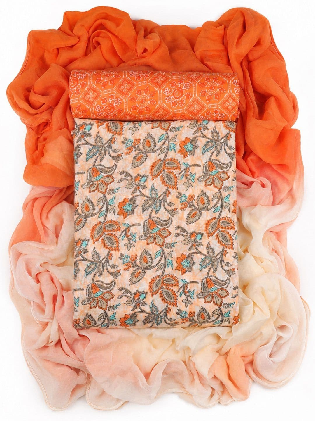Sun Fashion And Lifestyle Floral Printed Unstitched Dress Material - view 1