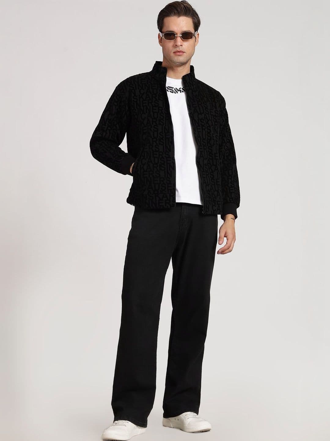SINSKARI Men Sinskari 1 Flock print Cotton Bomber Jacket - view 1