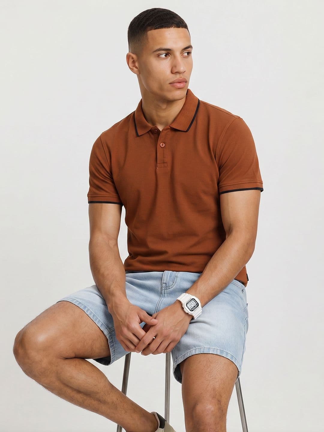 The Roadster Life Co. Polo Collar Pure Cotton T-shirt - view 1