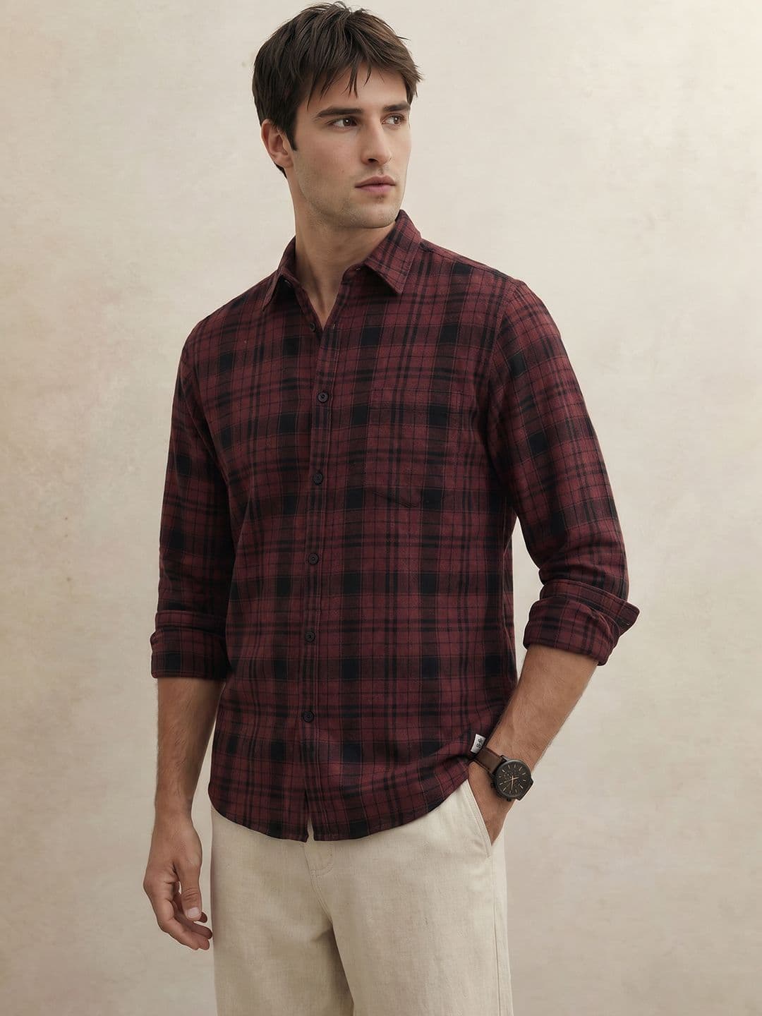 THE SHIRT CODE Checked Casual Shirt - view 1