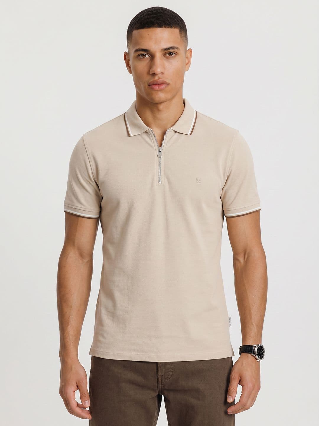 The Roadster Life Co. Polo Collar Pure Cotton T-shirt - view 1
