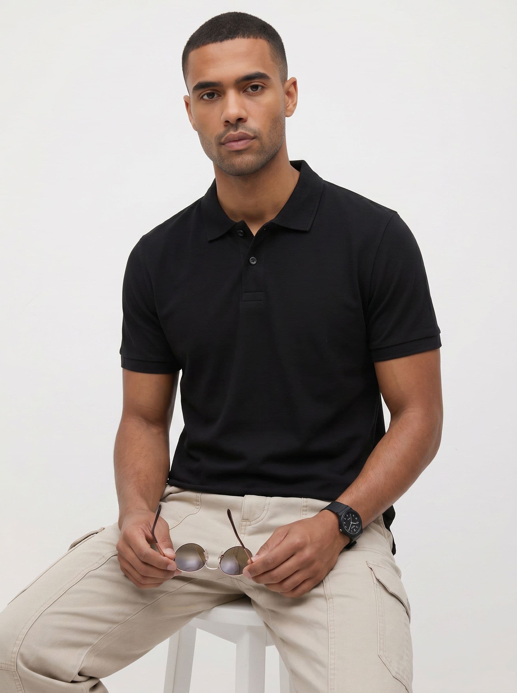 The Roadster Life Co. Polo Collar Pure Cotton T-shirt - view 1