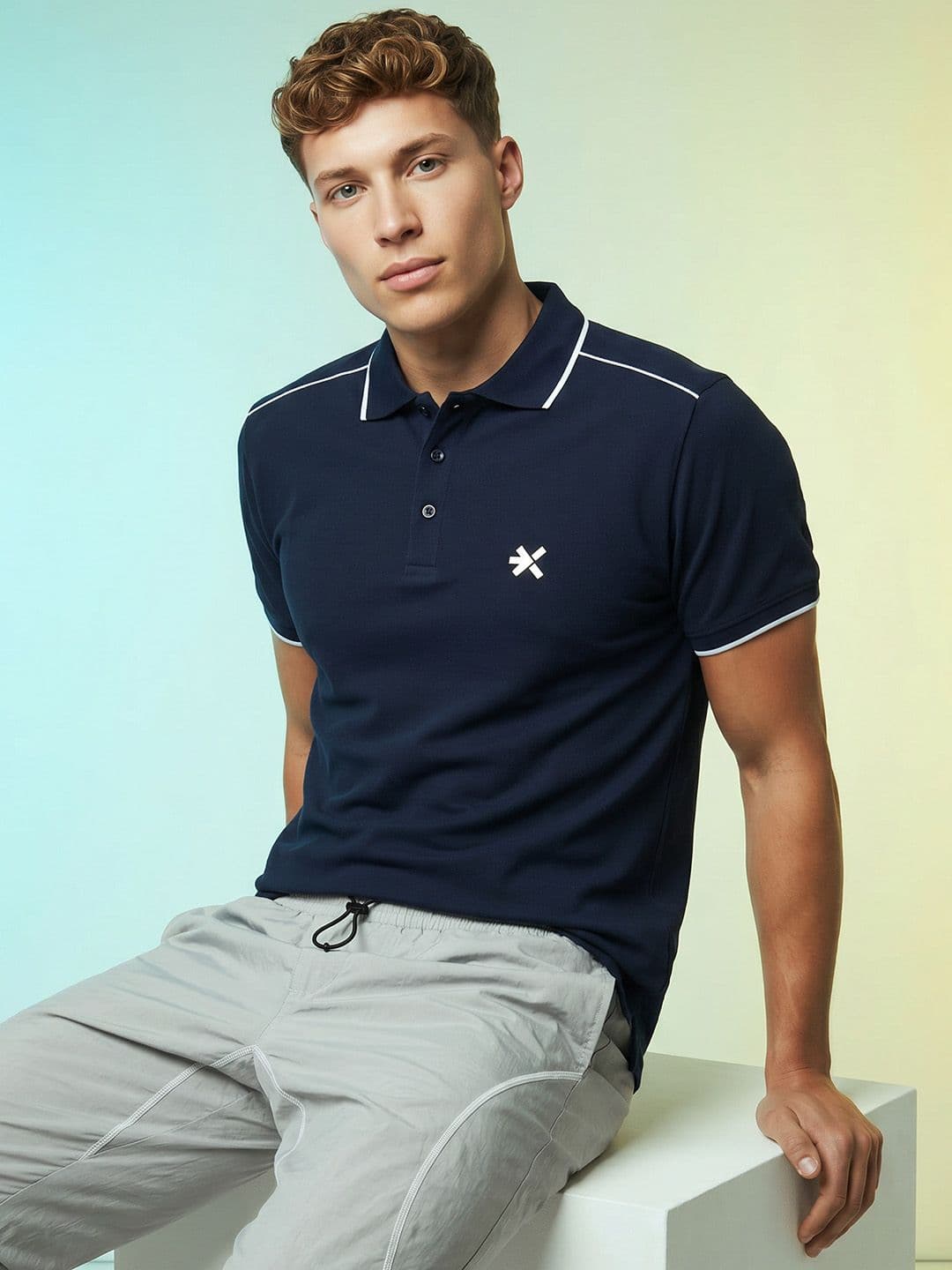 HRX by Hrithik Roshan Polo Collar Casual T-shirt - view 1