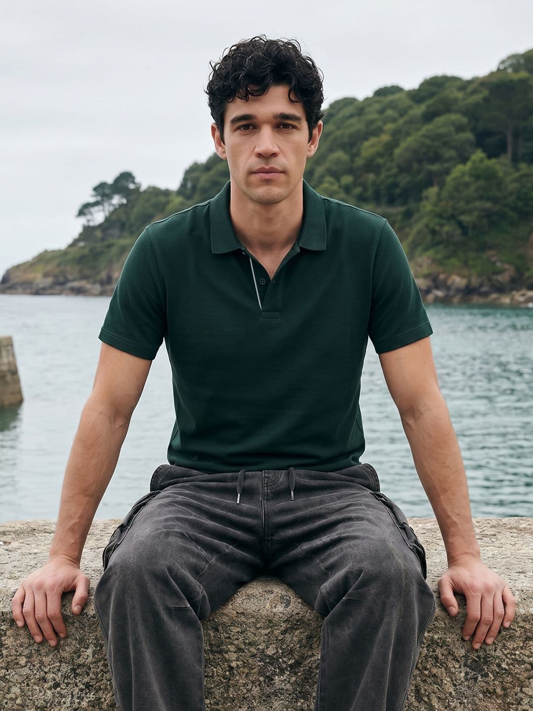 Mast & Harbour Polo Collar T-shirt - view 1